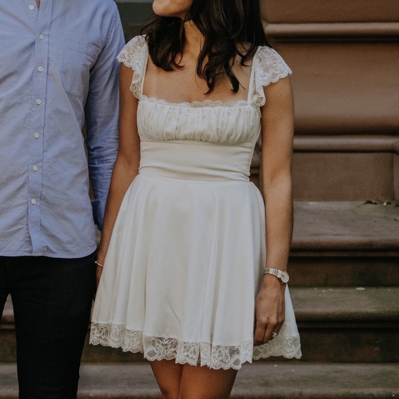 Kaia Lace Trim Mini Dress - Picture 2 of 4